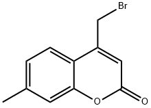 2H-1-Benzopyran-2-one, 4-(bromomethyl)-7-methyl- Struktur