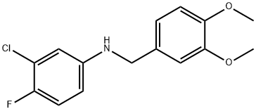 Benzenemethanamine, N-(3-chloro-4-fluorophenyl)-3,4-dimethoxy- Struktur