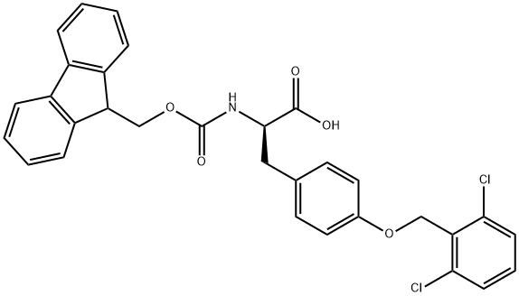 D-Tyrosine, O-[(2,6-dichlorophenyl)methyl]-N-[(9H-fluoren-9-ylmethoxy)carbonyl]- Struktur