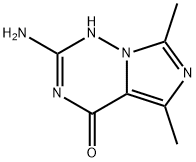 2-amino-5,7-dimethyl-3H,4H-imidazo[4,3-f][1,2,4]triazin-4-one Struktur