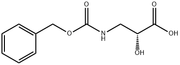 Propanoic acid, 2-hydroxy-3-[[(phenylmethoxy)carbonyl]amino]-, (2R)- Struktur