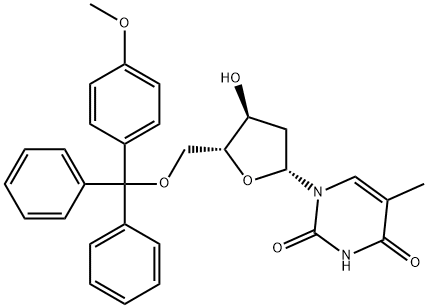 Thymidine, 5'-O-[(4-methoxyphenyl)diphenylmethyl]- Struktur