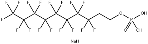 1-Decanol, 3,3,4,4,5,5,6,6,7,7,8,8,9,9,10,10,10-heptadecafluoro-, dihydrogen phosphate, disodium salt (9CI) Struktur