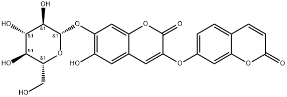 demethyldaphnoretin-7-O-glucoside Struktur