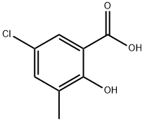 Benzoic acid, 5-chloro-2-hydroxy-3-methyl- Struktur