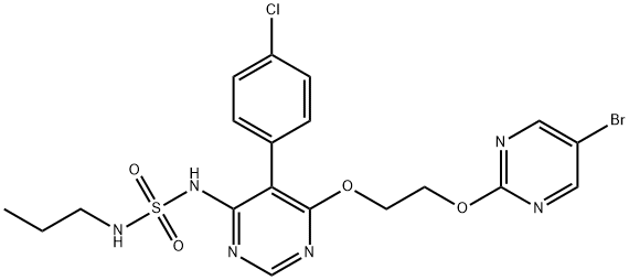 N-[6-[2-[(5-Bromo-2-Pyrimidinyl)oxy]ethoxy]-5-(4-Chlorophenyl)-4-Pyrimidinyl]-N''-Propylsulfamide Struktur