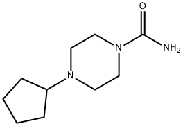 1-Piperazinecarboxamide, 4-cyclopentyl- Struktur