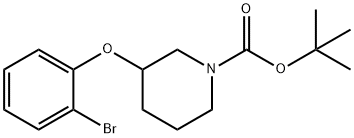 tert-butyl 3-(2-bromophenoxy)piperidine-1-carboxylate Struktur