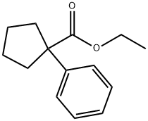 Cyclopentanecarboxylic acid, 1-phenyl-, ethyl ester Struktur