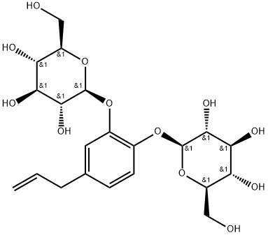 3,4-Dihydroxyallylbenzene 3,4-di-O-glucoside Struktur