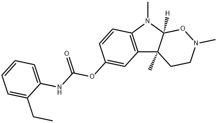 Carbamic acid, N-(2-ethylphenyl)-, (4aS,9aS)-2,3,4,4a,9,9a-hexahydro-2,4a,9-trimethyl-1,2-oxazino[6,5-b]indol-6-yl ester Struktur