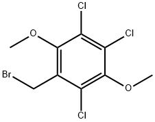 Benzene, 1-(bromomethyl)-2,4,5-trichloro-3,6-dimethoxy- Struktur