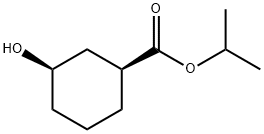 Cyclohexanecarboxylic acid, 3-hydroxy-, 1-methylethyl ester, (1S,3R)- Struktur