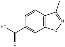 1,2-Benzisoxazole-6-carboxylic acid, 3-methyl- Struktur