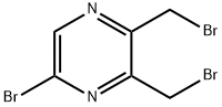 Pyrazine, 5-bromo-2,3-bis(bromomethyl)- Struktur