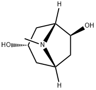 8-Azabicyclo[3.2.1]octane-3,6-diol, 8-methyl-, (1S,3S,5R,6S)- Struktur