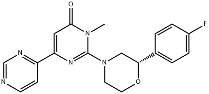 [4,4'-Bipyrimidin]-6(1H)-one, 2-[(2S)-2-(4-fluorophenyl)-4-morpholinyl]-1-methyl- Struktur