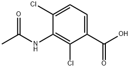 2,4-Dichloro-3-acetamidobenzoic acid Struktur