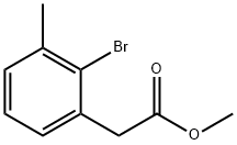 Benzeneacetic acid, 2-bromo-3-methyl-, methyl ester Struktur