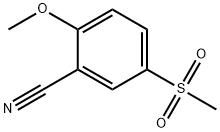 2-methoxy-5-(methylsulfonyl)benzonitrile Struktur