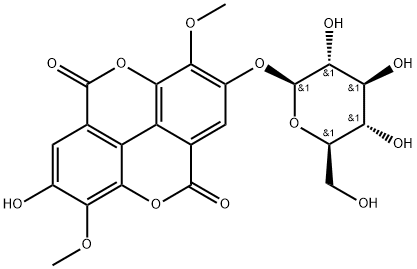 3,8-Di-O-Methylellagic acid 2-O-glucoside Struktur