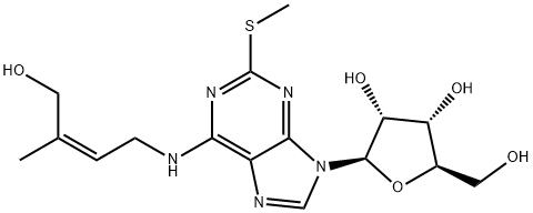 2-METHYLTHIO-cis-ZEATIN RIBOSIDE Struktur