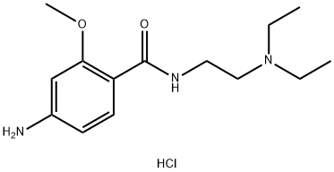 Benzamide, 4-amino-N-[2-(diethylamino)ethyl]-2-methoxy-, hydrochloride (1:1) Struktur