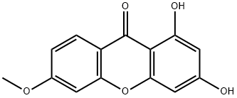 9H-Xanthen-9-one, 1,3-dihydroxy-6-methoxy- Struktur