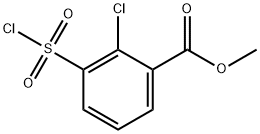 methyl 2-chloro-3-(chlorosulfonyl)benzoate Struktur