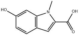 1H-Indole-2-carboxylic acid, 6-hydroxy-1-methyl- Struktur