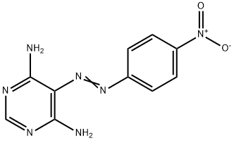 4,6-Pyrimidinediamine, 5-[2-(4-nitrophenyl)diazenyl]- Struktur