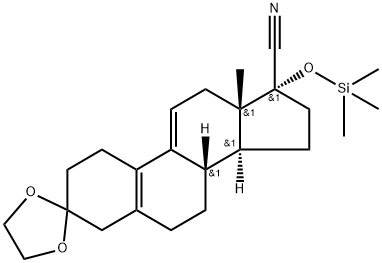 3,3-Ethylenedioxy-17β-cyano-17α-trimethylsilyloxyestra-5(10)9(11)-diene