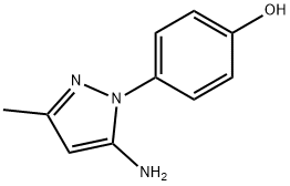 Phenol, 4-(5-amino-3-methyl-1H-pyrazol-1-yl)- Struktur