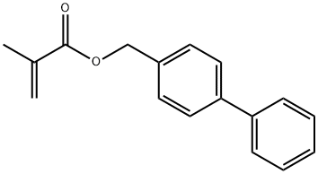 2-Propenoic acid, 2-methyl-, [1,1'-biphenyl]-4-ylmethyl ester Struktur