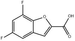 2-Benzofurancarboxylic acid, 5,7-difluoro- Struktur