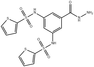 BENZOIC ACID, 3,5-BIS[(2-THIENYLSULFONYL)AMINO]-, HYDRAZIDE Struktur