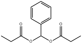 Methanediol, 1-phenyl-, 1,1-dipropanoate Struktur