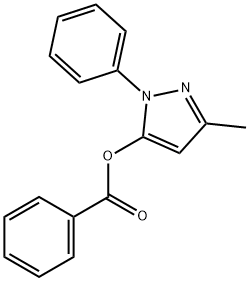 1H-Pyrazol-5-ol, 3-methyl-1-phenyl-, 5-benzoate Struktur