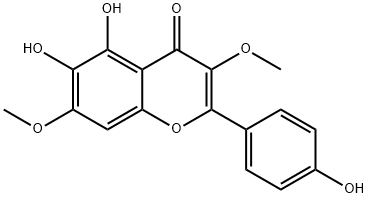 5,6,4'-Trihydroxy-3,7-dimethoxyflavone Struktur