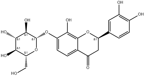 Flavomarein，2R-3',4',8-Trihydroxyflavanone-7-O-glucoside Struktur