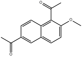 Naphthalene, 1,6-diacetyl-2-methoxy- (6CI,7CI,8CI) Struktur