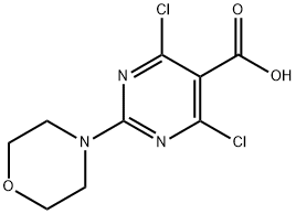 4,6-dichloro-2-(morpholine-4-yl)pyrimidine-5-carboxylic acid Struktur