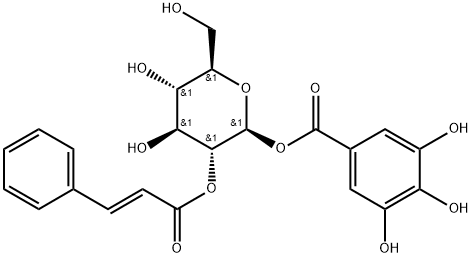 2-Cinnamoyl-1-galloylglucose Struktur