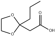 2-Propyl-1,3-Dioxolane-2-acetic Acid Struktur