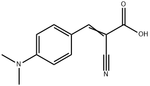 2-cyano-3-[4-(dimethylamino)phenyl]prop-2-enoic acid Struktur