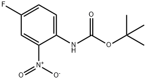 Carbamic acid, N-(4-fluoro-2-nitrophenyl)-, 1,1-dimethylethyl ester Struktur