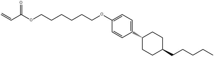 2-Propenoic acid, 6-[4-(trans-4-pentylcyclohexyl)phenoxy]hexyl ester Struktur