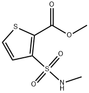 2-Thiophenecarboxylic acid, 3-[(methylamino)sulfonyl]-, methyl ester Struktur