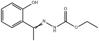 Hydrazinecarboxylic acid, 2-[1-(2-hydroxyphenyl)ethylidene]-, ethyl ester Struktur