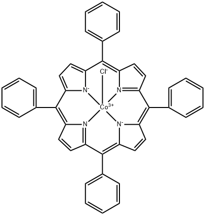 Chloro[meso-tetrakis(phenyl)porphyrinato]cobalt(III) Struktur